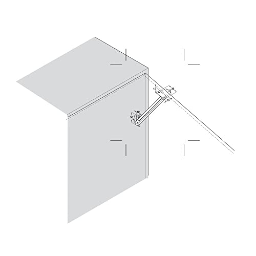 Cabinet Lid Stay with Guide Slot Nickel Plated Right Handed