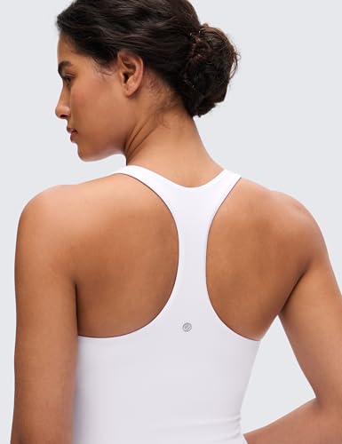 Image of CRZ YOGA Butterluxe Racerback Tank Tops | Light Support, Built in Bra, Removable Pads, Yoga, Extremely Soft, Scoop Neck, for Women