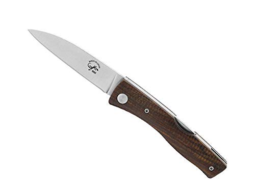 Salamandra 64254 Couteau, lame acier inox N690Co à cran, manche 10 cm bois cocobolo strié