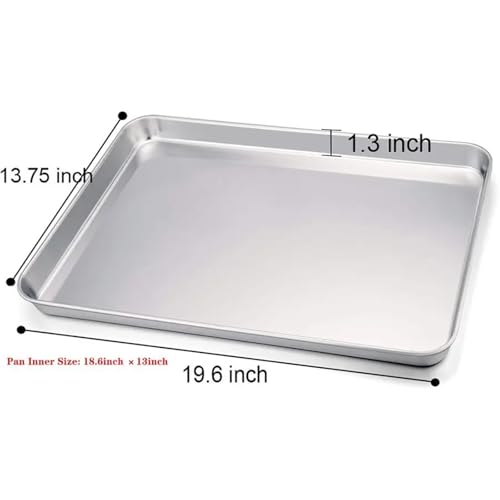 Plaque à biscuits en acier inoxydable demi-feuille de cuisson finition miroir - 3