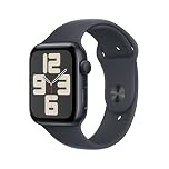 Apple Watch SE (2nd Gen) GPS 40mm Smartwatch with Midnight Aluminium Case with Midnight Sport Band - S/M. Fitness and Sleep Trackers, Crash Detection, Heart Rate Monitor, Retina Display