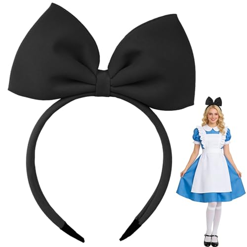 Black Bow Hair Band Headbands for Women & Girls