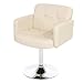 Produktbild Mendler Esszimmerstuhl Orlando, Küchenstuhl Drehstuhl Stuhl, Kunstleder Chrom - Creme