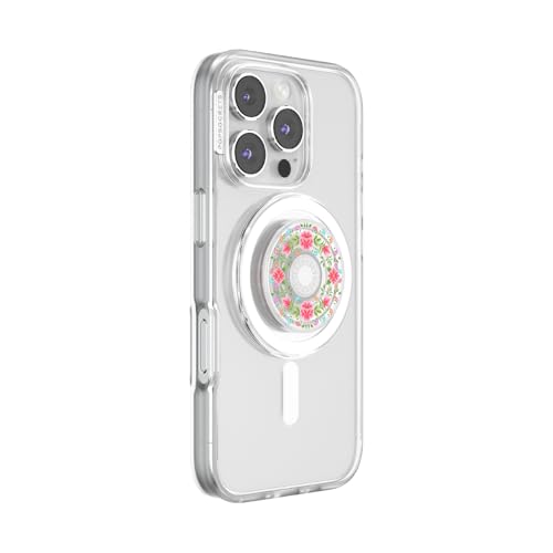 Image of PopSockets Phone Grip for MagSafe, Magnetic Holder, Phone Stand, Clear - Isla Bonita
