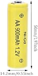 XFULL 12 Packs 1.2V AA 900mAh Ni-Cd Rechargable Batteries for Solar Lights,Lawn Landscape Lighting