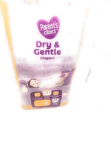 Parent Choice Dry & Gentle Diapers Size!1 44 Count !
