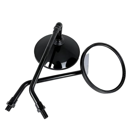 Rétroviseur Rond 10mm Noir Mat Élégant pour Moto Kawasaki Suzuki