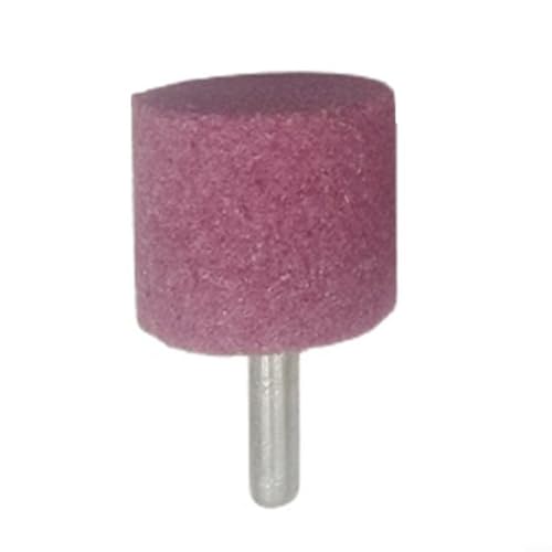 Red Corundum Cup Grinding Wheel With 6Mm Shank, Cylindrical Head Abrasive Mounted Stone For Rotary Power Tools, For Metal, Wood And Jade Surfaces Grinding In Industrial And DIY Applications(G)