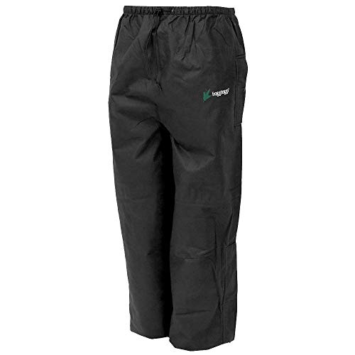 Frogg Toggs Men's Bull Frogg Waterproof Rain Pant, Black, Large