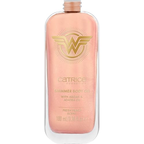 Catrice Wonder Woman Shimmer Body Oil, Nr. 020, Nude, feuchtigkeitsspendend, mit Ölen, strahlend frisch, schimmernd, vegan, ohne Mikroplastikpartikel, glutenfrei, ohne Parabene, 1er Pack (100ml)