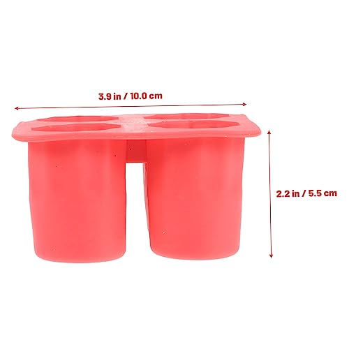 Molde de Hielos Flexible de Silicona Rojo miniatura 2