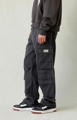 PacSun Men's Dylan Baggy Jeans Cargo Black2