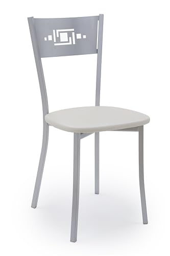 Caral Home Pack de 2 sillas de Cocina Tetra, Asiento Negro