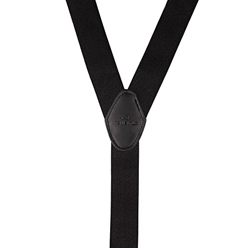 Image of The Tie Hub Button Suspenders for Men | Gentry Button-On Y-Back Elastic Braces | Adjustable 1.25 Inch | Formal Wedding