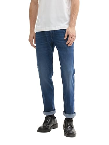 TOM TAILOR 1043082 Vaqueros Rectos Marvin, 10120-Used Dark Stone Blue Denim, 36W x 30L para Hombre