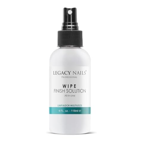 Legacy Nails Professional WIPE FINISH SOLUTION 4 FL OZ - Multi-purpose cleaning agent for acrylic or gel nails - cleaning manicure implements and tools Cover