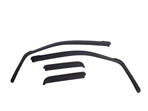 EGR 571691 in-channel window visors front and rear set dark smoke finish compatible with select Chevrolet Silverado and GMC Sierra models #1