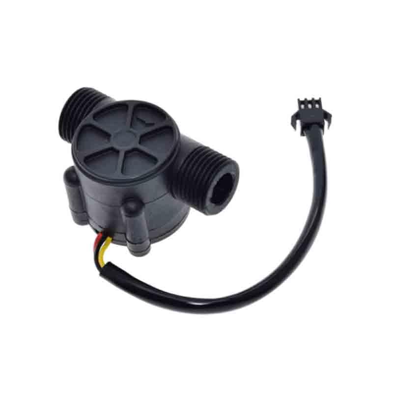 5PCS YF-S201 Water Flow Sensor 4-Point G1/2 Interface Water Heater Water Dispenser Hall flowmeter (Black)