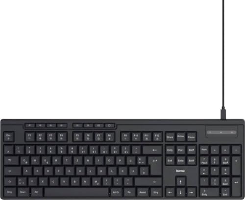 Clavier USB Hama CK-200 filaire QWERTZ ergonomique touches silencieuses