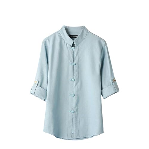Chemise en lin homme style coréen finitions haut de gamme rétro