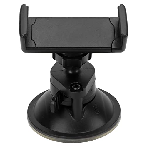 Denash Universal Suction Cup Phone Mount, 360° Adjustable Car Holder with Shock Absorption & 6-9cm Clip for Dashboard Glass Tile
