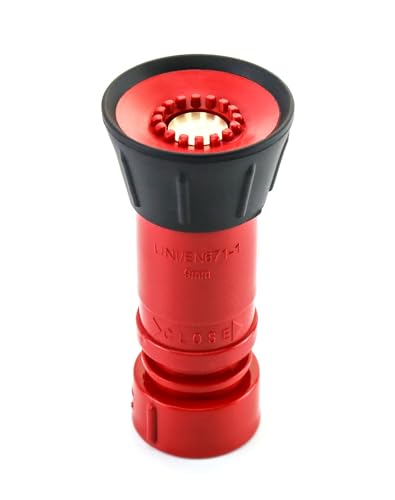 Image of QWORK Fire Hose Nozzle, 1 inch Heavy Duty NPSH /NPT Thermoplastic Constant Flow Fog Nozzle, Fire Equipment, 4 Pack