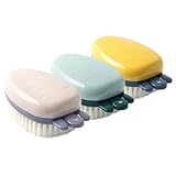 SOLUSTRE 3 Pièces Brosse pour Chaussures avec Éponges Originales pour Nettoyage Vêtemen...