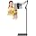 Tablet Floor Stand - Overhead Bed Phone Mount Arm Stretchable Stand Angle Height Adjustable Holder Universal Floor Stand Compatible with iPad mini Air Pro, Galaxy Tab, Kindle, Switch, iPhone, Black