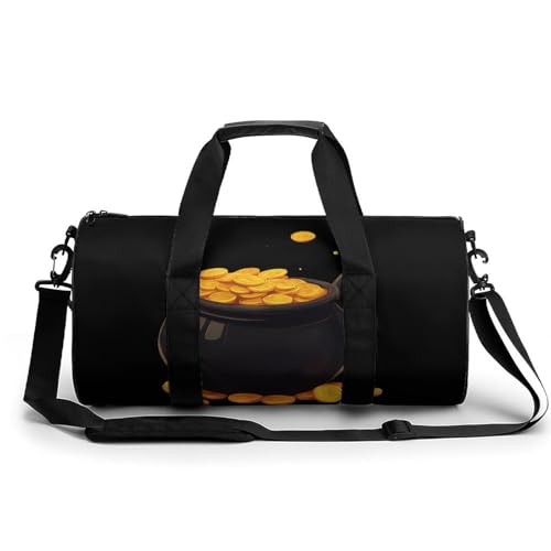 Pot Of Gold Gym Bag Travel Duffel Bag Lightweight Carry On Weekender Bag Tote Bags for Women Men