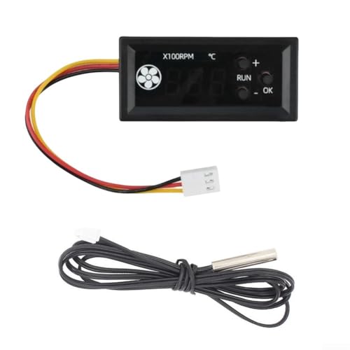HpLive Regulador de temperatura del ventilador con conector de 3 pines y sensor de temperatura para PC de refrigeración y ventilación del servidor CC 12 V (C)