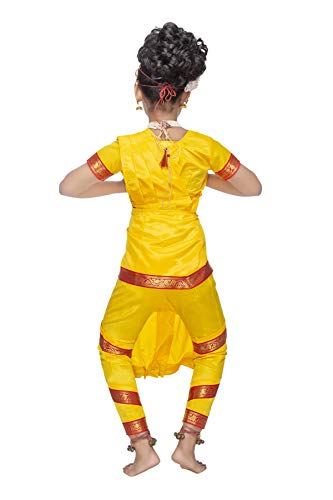 Image of Girls BharatNatyam Costume for Classical Dance Costumes for Annual Compitition /Annual Function School Event (18-24 Months)
