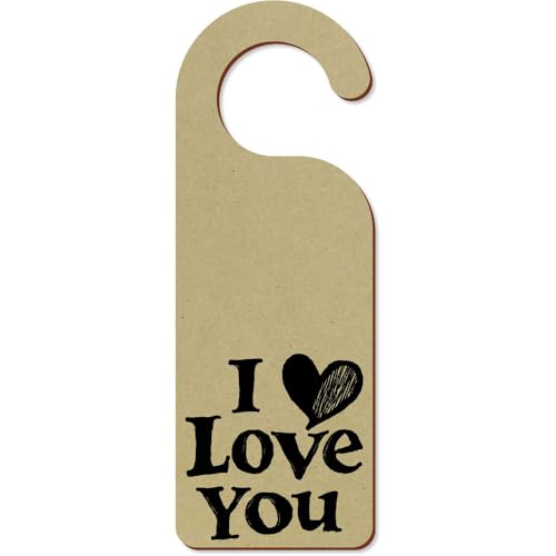 'I Love You with Heart' 200mm x 72mm Door Hanger/Sign (DH00044733)