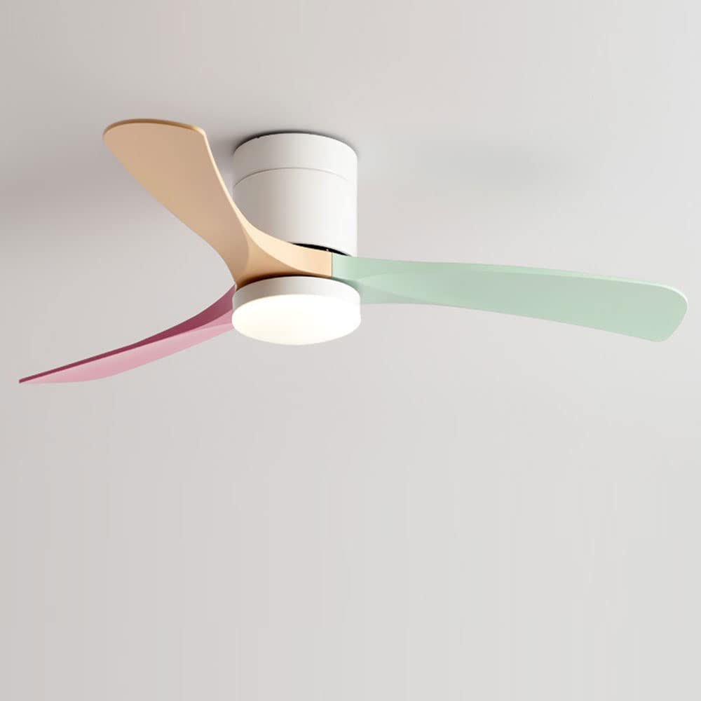 IBalody Nordic Indoor Ceiling Fan Light Bedroom Timing Ceiling Fans with Lights Remote 6 Speed Ceiling Fan for Living Room Dining Room 28W LED Ceiling Lighting