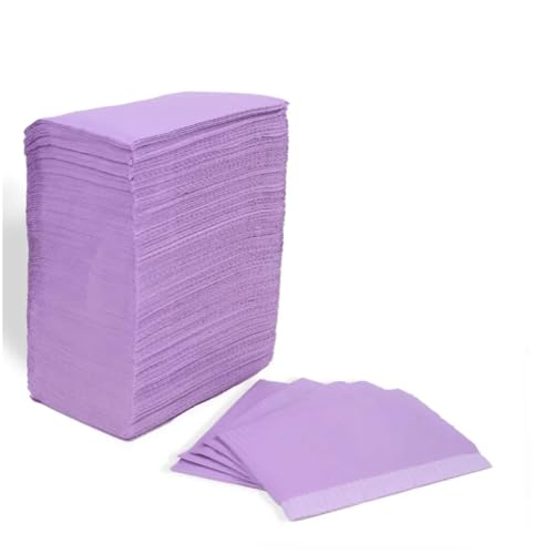 125Pcs/50pcs Disposable Tattoo Clean Pad Tattoo Table Covers Clean Pad Patient Dental Napkins Beauty Tattoo Accessories Tattoo Bibs (125 Purple)