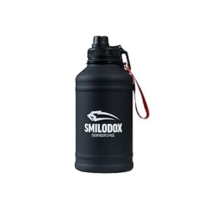 SMILODOX Trinkflasche 2l Edelstahl I Sport & Outdoor Wasserflasche 2 Liter mit Trinkaufsatz I Geeignet für kalte & warme…