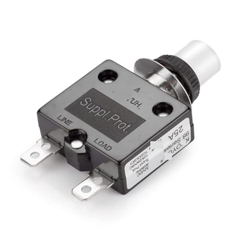 Disjoncteur réarmable 5A à 30A avec borne de connexion rapide pour courant continu
