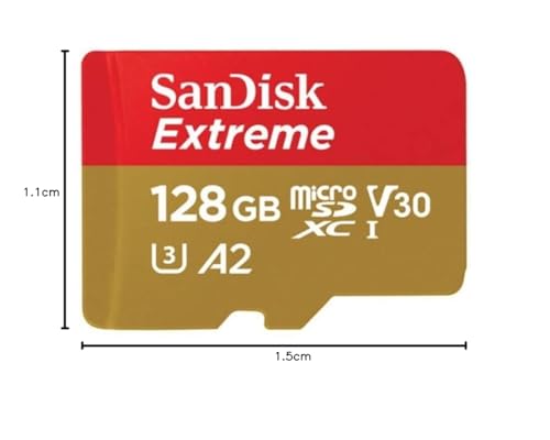 Image of SanDisk Extreme uSD,160MB /s R, 90MB /s W,C10,UHS,U3,V30,A2, 128GB, for 4K Video on Smartphones, Action Cams & Drones