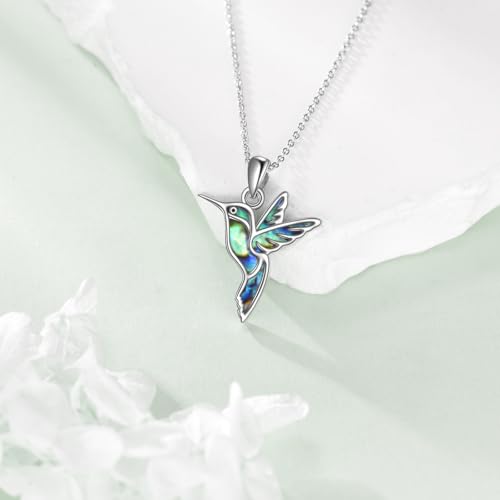 YFN 925 Sterling Silver Hummingbird/Cardinal/Cat Necklace for Women Animal Pendant with Adjustable 18"+2" Chain Jewelry Gift for Christmas, Valentine's Day, Mother's Day, Birthday-Gift Box Included2
