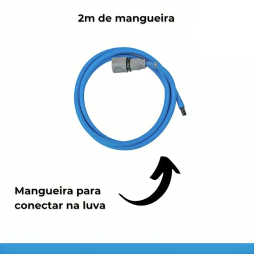 Luva De Banho Com Ducha E Escova Para Caes Gatos Mangueira 2 Metros Adaptadores