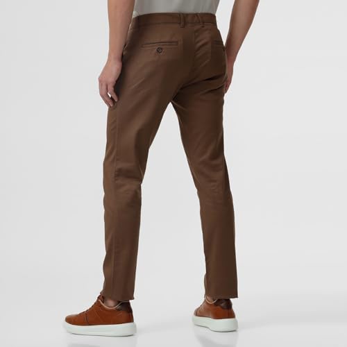 Image of BASICS Premium Cotton Stretch Formal Trousers for Men | Office Pants