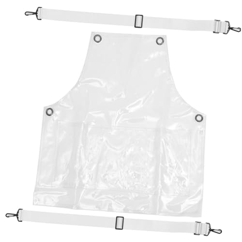 PENIKOKO 透明可能な防油理容師エプロン 男女兼用 短款 サロンや家での美容 料理 ガーデニングに