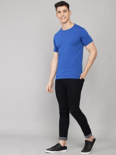 Image of Sleepynuts Round Neck Plain Cotton T-Shirt for Men Pack of 4