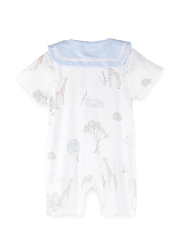Image of Kidbea Bamboo Viscose Baby Romper, Half Sleeves Printed Bodysuit for Kids