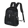 Leichter Rucksack mit Gothic-Tapete, Totenkopf-Druck, leichter Reiserucksack für Arbeit, Einkaufen, Reisen, Schwarz, Einheitsgröße, Schwarz, Einheitsgröße #1