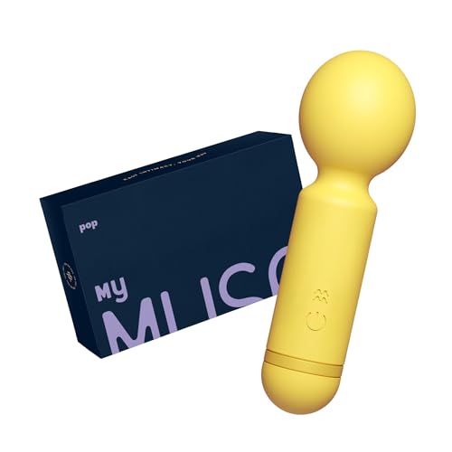 Image of MyMuse Pop Mini Massager, Cordless Electric Machine, 10 Modes, Full Body Personal Wand Massage, USB Rechargeable, Waterproof, Perfect for Gifting, 150 Day's Warranty - Lemon Tart