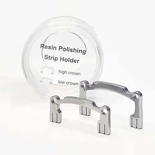 Image of 2Pcs Dental Resin Polishing Strips Holder, Stainless Steel Holder for High /Low Crown Interproximal Restorative Polishing Dentist Tools, Autoclavable