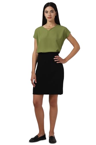 Image of Van Heusen Women's Polyester Regular Fit V-Neck Formal Top