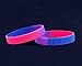 2 Pack Bisexual Flag Colored Pride Silicone Bracelets - Support LGBTQ Cause
