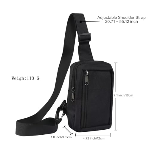 Crossbody Bags Sling Bag for Women Men Anti Theft Travel Purse Sling Backpack Chest Bag (White) — view 3