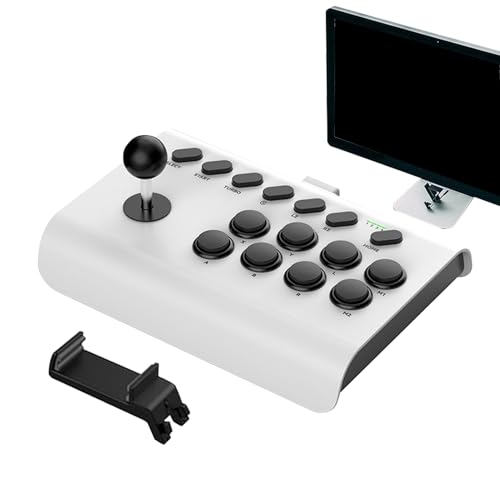 Arcade Fight Stick - de lucha retro, de lucha | Joystick de arcade nostálgico, joystick de lucha de juegos de arcade con funciones Turbo Macro para PC y consolas de juegos retro
